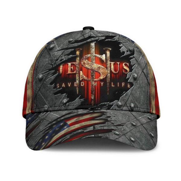 Jesus Saved My Life Crack Us Flag All Over Printed 3D Cap Product Photo