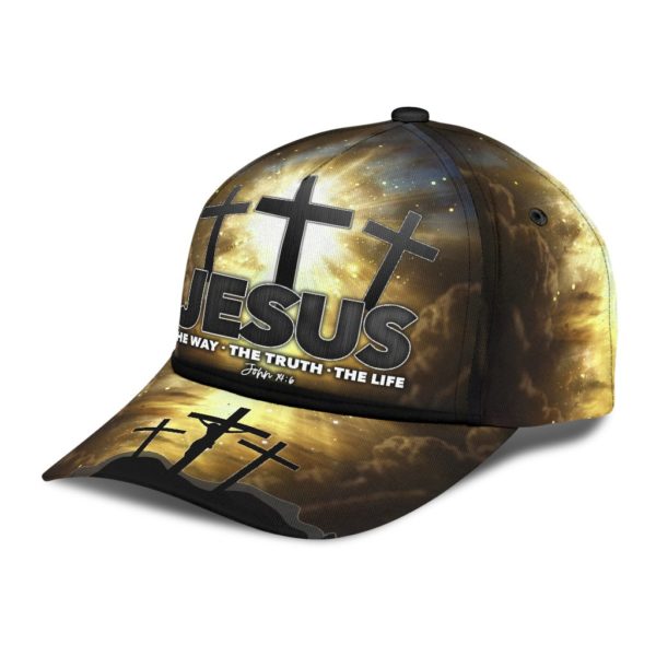 Jesus Way Truth Life All Over Printed 3D Cap Product Photo