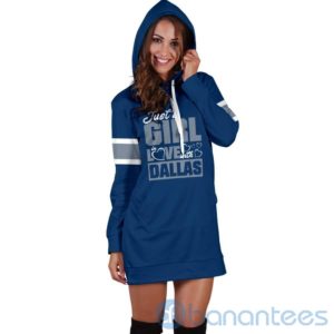 Just A Girl in Love With Dallas Hoodie Dress For Women Product Photo