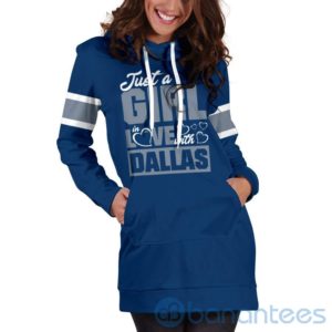 Just A Girl in Love With Dallas Hoodie Dress For Women Product Photo