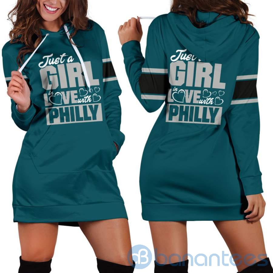 Just A Girl in Love With Philly Hoodie Dress For Women
