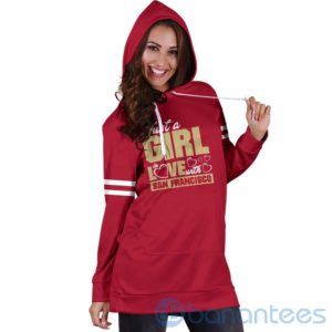 Just A Girl in Love With San Francisco Hoodie Dress For Women Product Photo