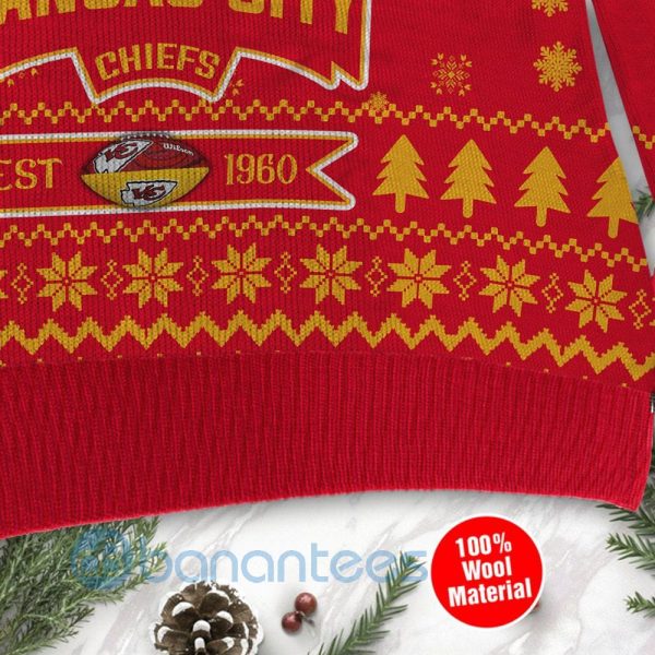 Kansas City Chiefs Cute Baby Yoda Grogu Ugly Christmas 3D Sweater Product Photo