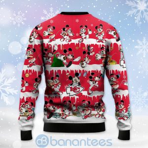 Kansas City Chiefs Mickey American Football Ugly Christmas 3D Sweater Product Photo