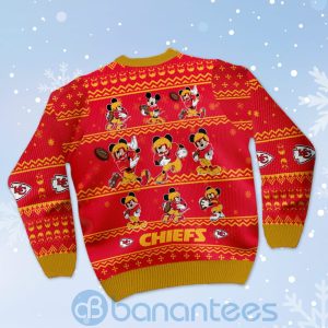 Kansas City Chiefs Mickey Mouse Ugly Christmas 3D Sweater Product Photo