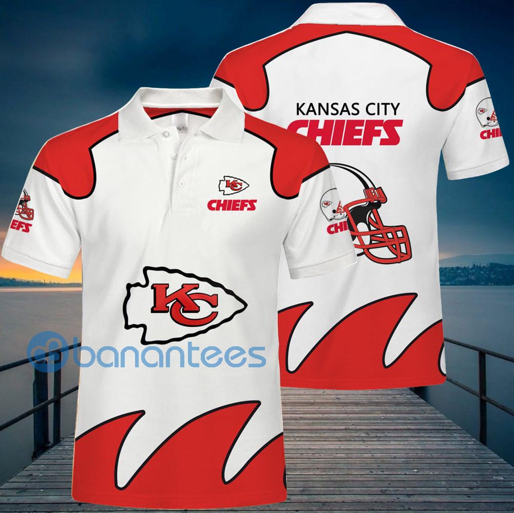 Kansas City Chiefs White Polo Shirt For Men