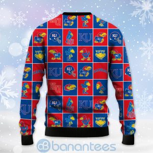Kansas Jayhawks Football Team Logo Ugly Christmas 3D Sweater Product Photo