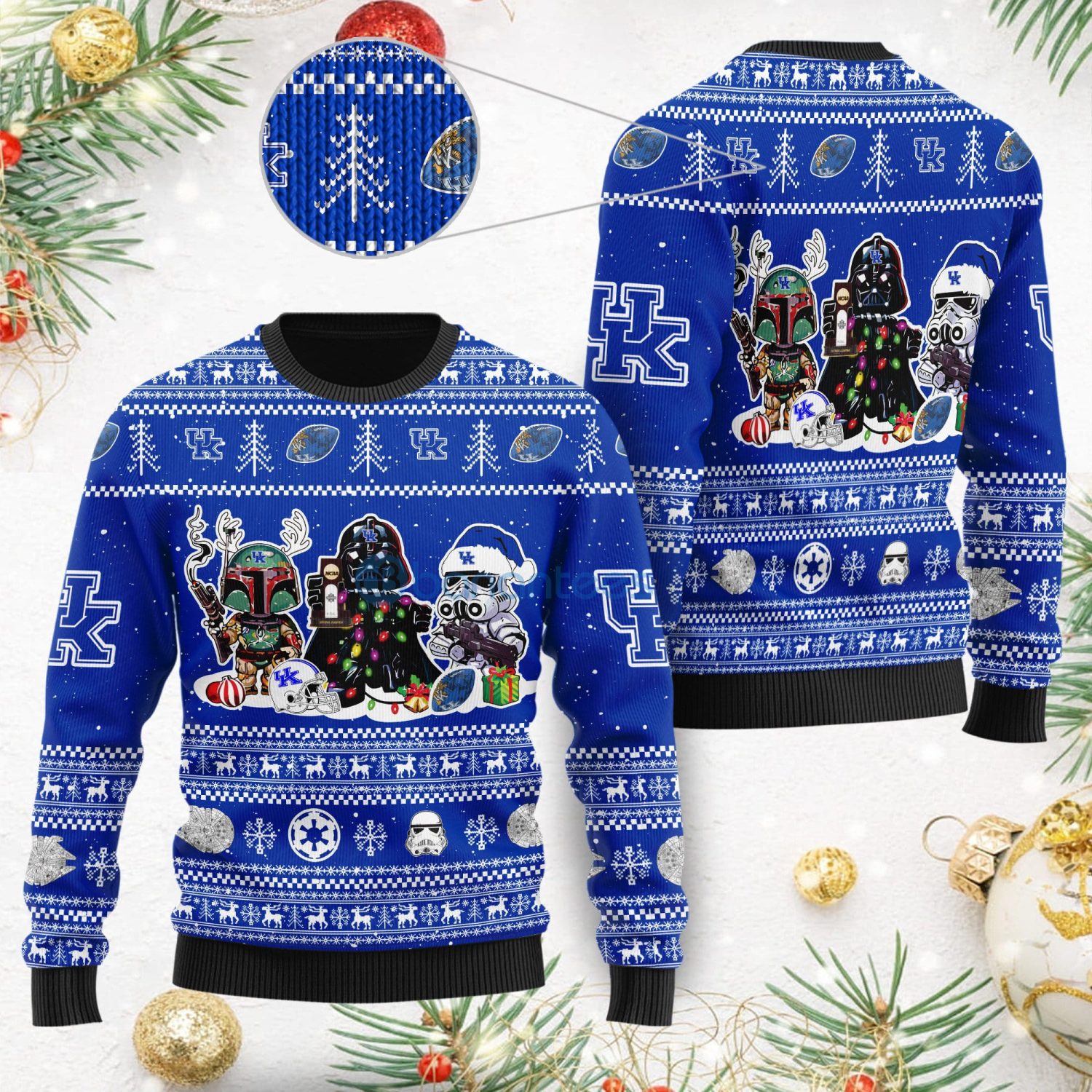 Kentucky Wildcats Star Wars Ugly Christmas 3D Sweater