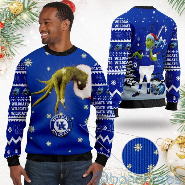 Kentucky Wildcats Team Grinch Ugly Christmas 3D Sweater Product Photo