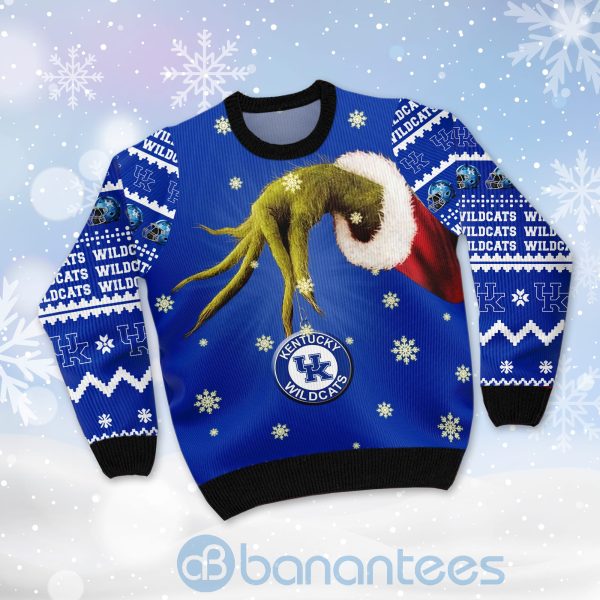 Kentucky Wildcats Team Grinch Ugly Christmas 3D Sweater Product Photo