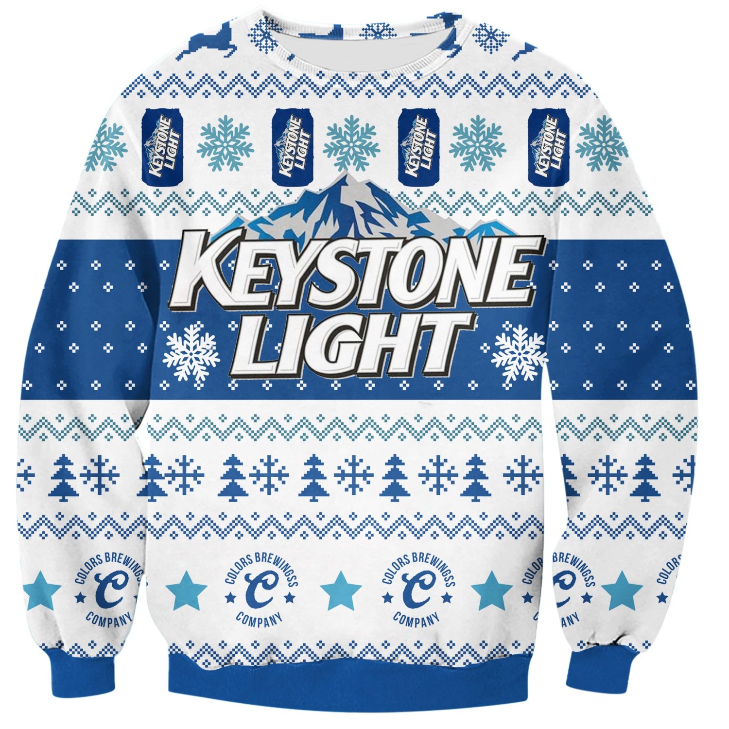 Keystone Light Beer Print Ugly Christmas All Over Printed 3D Sweatshirt