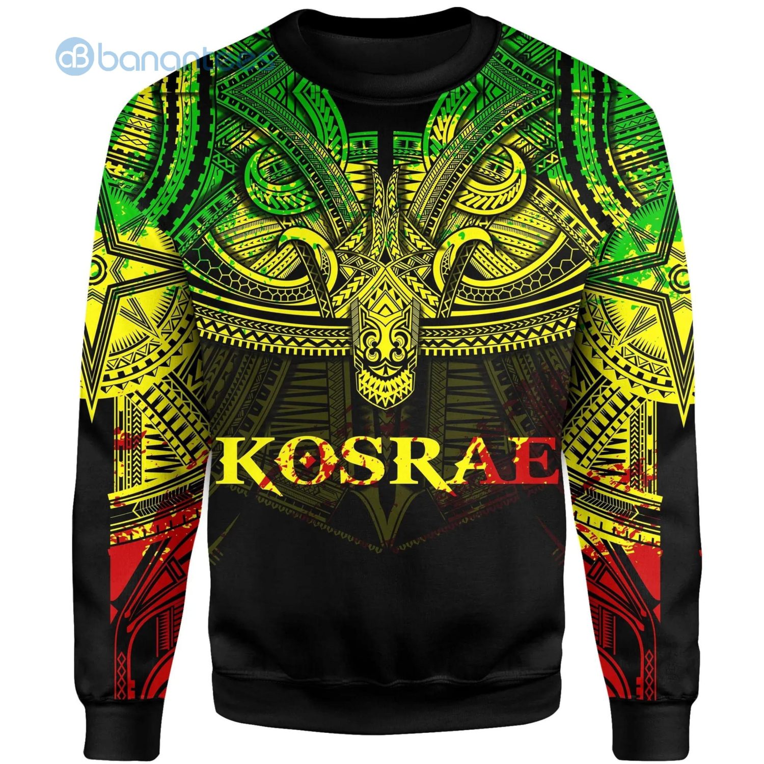 Kosrae Polynesian All Over Printed 3D Sweatshirt