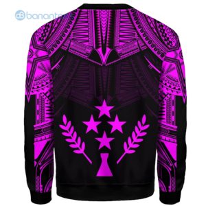 Kosrae Polynesian Pattern Pink And Black All Over Printed 3D Sweatshirt Product Photo