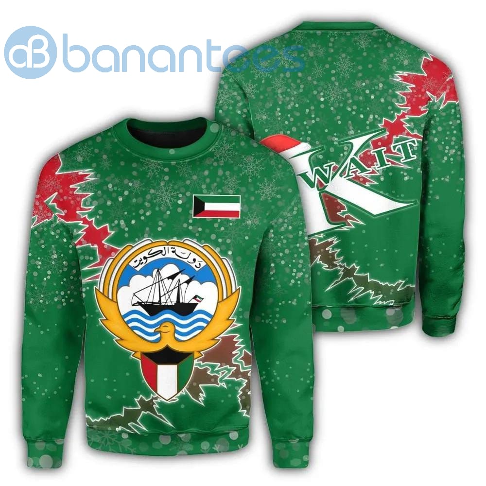 Kuwait Christmas Coat Of Arms All Over Printed 3D Sweatshirt