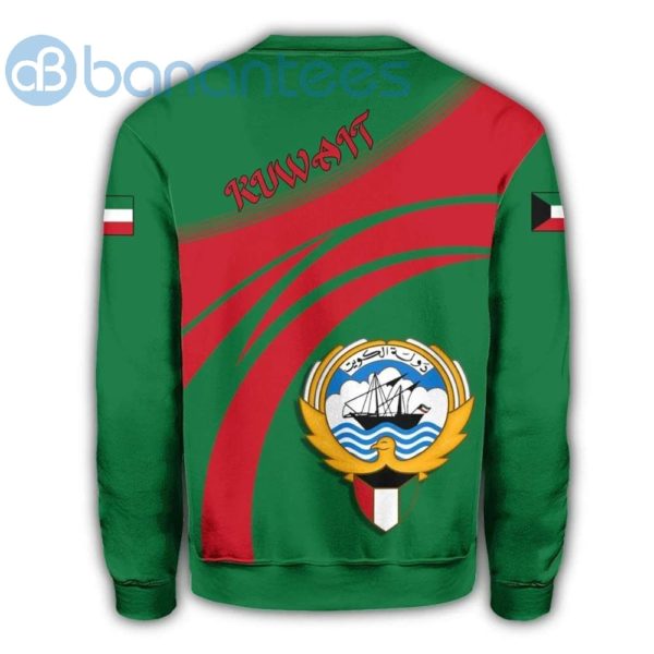 Kuwait Coat Of Arms Cricket Style Green All Over Printed 3D Sweatshirt Product Photo