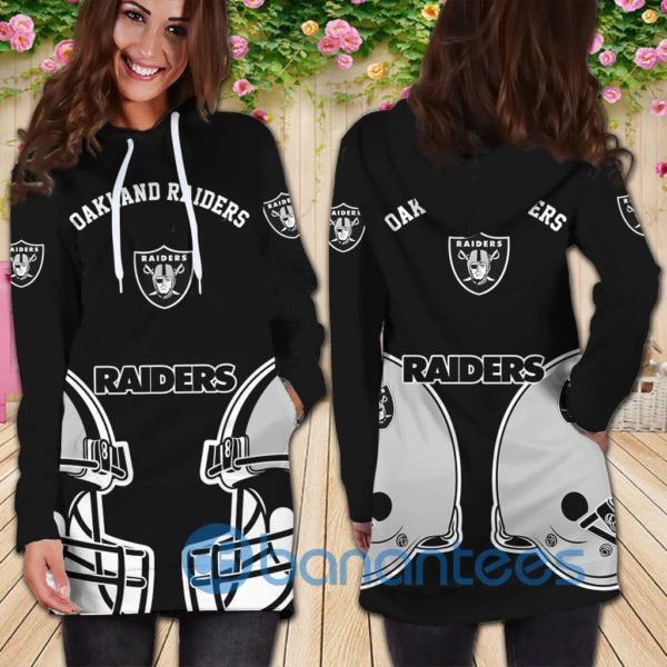 Las Vegas Raiders All Over Printed 3D Hoodie Dress For Women Product Photo