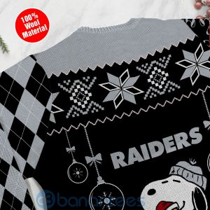 Las Vegas Raiders Funny Charlie Brown Peanuts Snoopy Christmas Tree Ugly Christmas 3D Sweater Product Photo