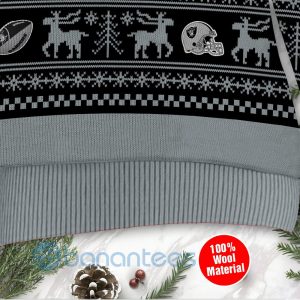 Las Vegas Raiders Grateful Dead SKull And Bears Custom Name Uglu Christmas 3D Sweater Product Photo