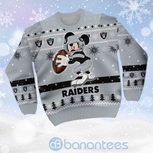 Las Vegas Raiders Mickey Mouse Funny Ugly Christmas 3D Sweater Product Photo