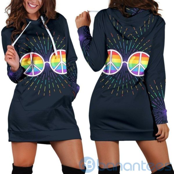 Lgbt Glasses Hoodie Dress For Women Product Photo