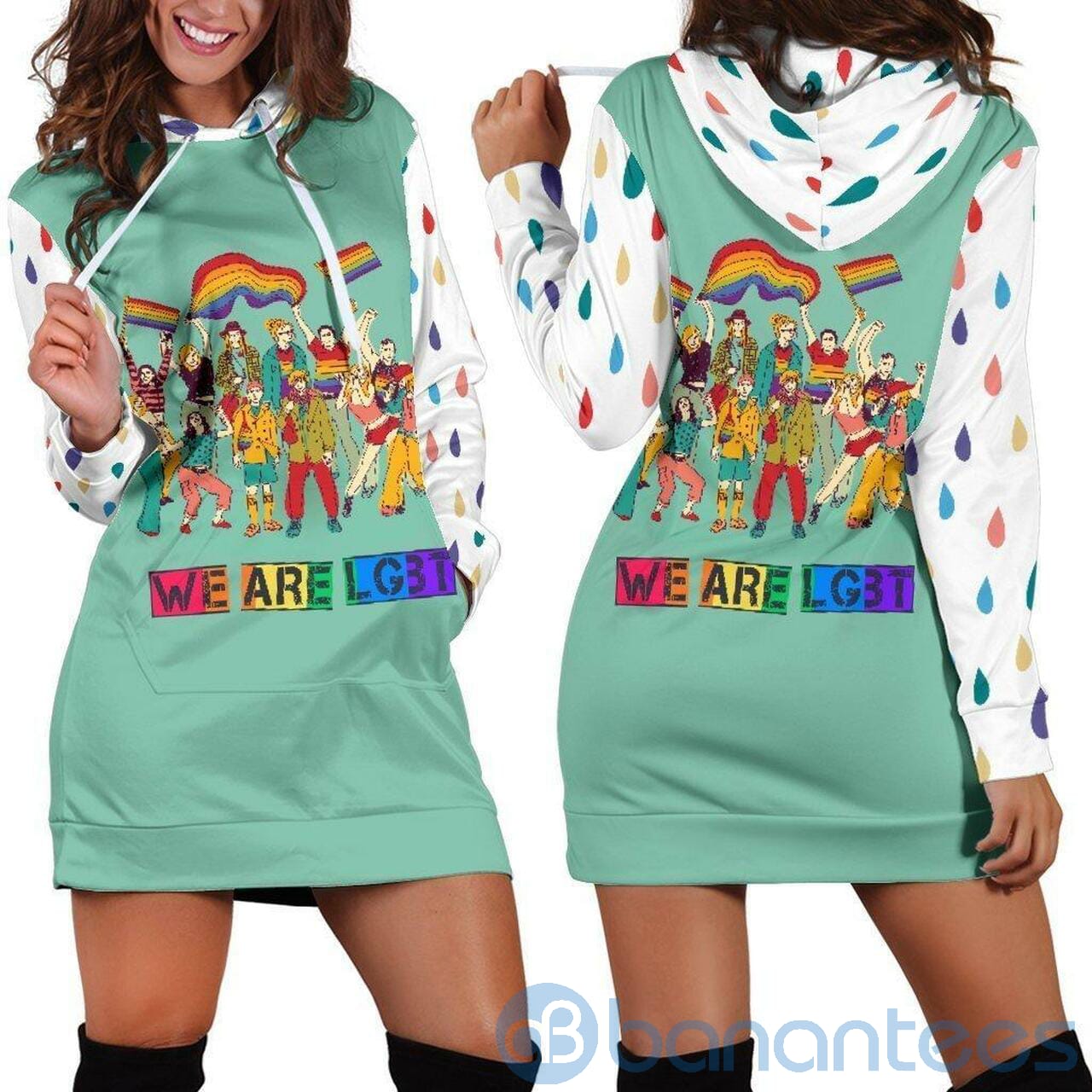 Lgbt We Are LGBT Hoodie Dress For Women