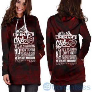 Lineman's Wife Hoodie Dress For Women Product Photo