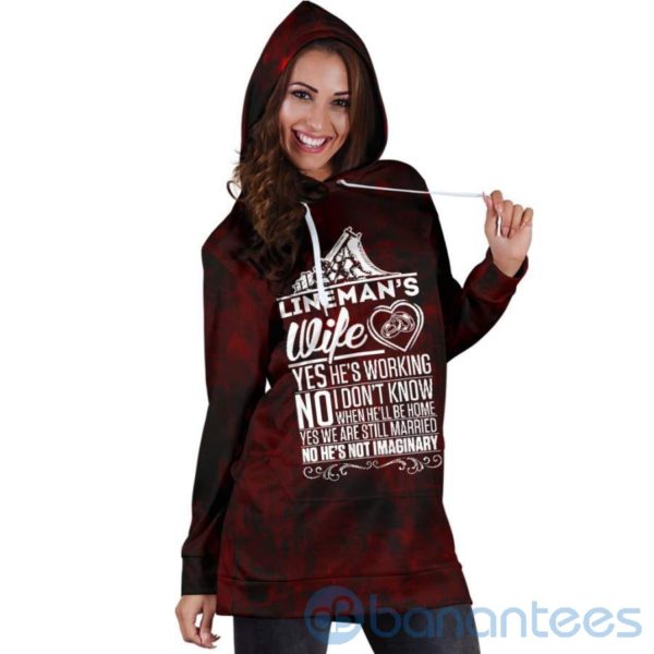 Lineman's Wife Hoodie Dress For Women Product Photo