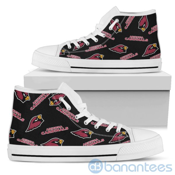 Logo All Over Printed Arizona Cardinals High Top Shoes Product Photo