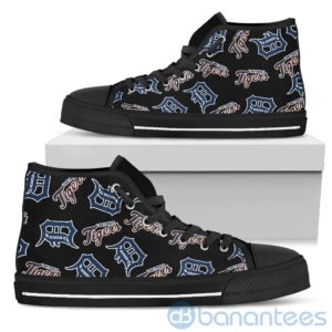 Logo All Over Printed Detroit Tigers High Top Shoes Product Photo