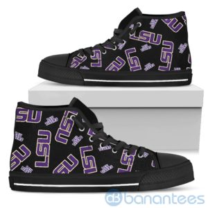 Logo All Over Printed LSU Tigers High Top Shoes Product Photo