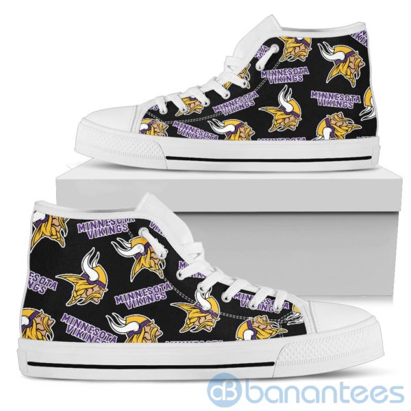 Logo All Over Printed Minnesota Vikings High Top Shoes Product Photo