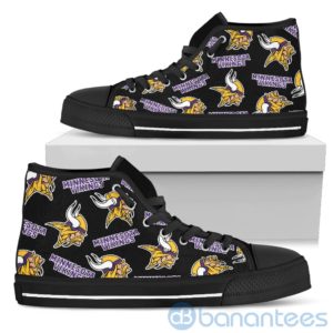 Logo All Over Printed Minnesota Vikings High Top Shoes Product Photo