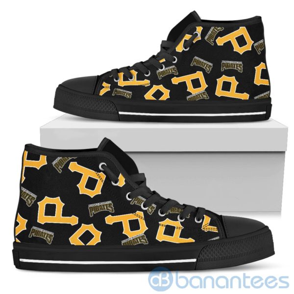 Logo All Over Printed Pittsburgh Pirates High Top Shoes Product Photo