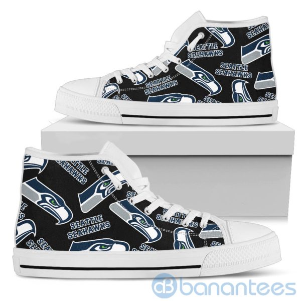 Logo All Over Printed Seattle Seahawks High Top Shoes Product Photo
