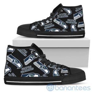 Logo All Over Printed Seattle Seahawks High Top Shoes Product Photo
