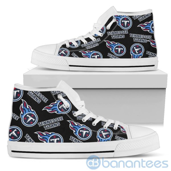Logo All Over Printed Tennessee Titans High Top Shoes Product Photo