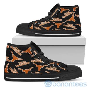 Logo All Over Printed Texas Longhorns High Top Shoes Product Photo
