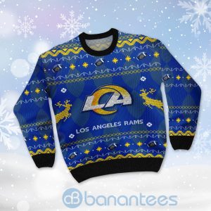 Los Angeles Rams American Football Black Ugly Christmas 3D Sweater Product Photo