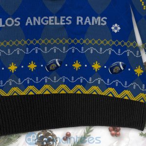 Los Angeles Rams American Football Black Ugly Christmas 3D Sweater Product Photo