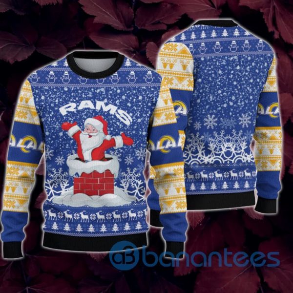 Los Angeles Rams Christmas Funny Santa Claus All Over Printed 3D Sweatshirt Product Photo