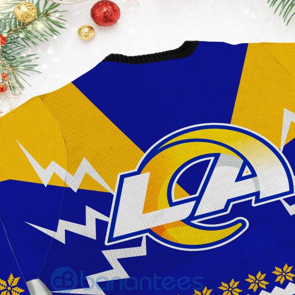 Los Angeles Rams Football Team Logo Symbol 3D Ugly Christmas 3D Sweater Product Photo