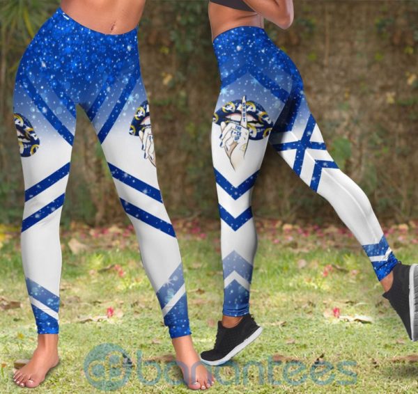 Los Angeles Rams Leggings And Criss Cross Tank Top For Women Product Photo
