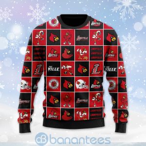 Louisville Cardinals Football Team Logo Ugly Christmas 3D Sweater Product Photo