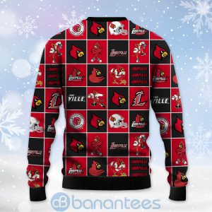 Louisville Cardinals Football Team Logo Ugly Christmas 3D Sweater Product Photo