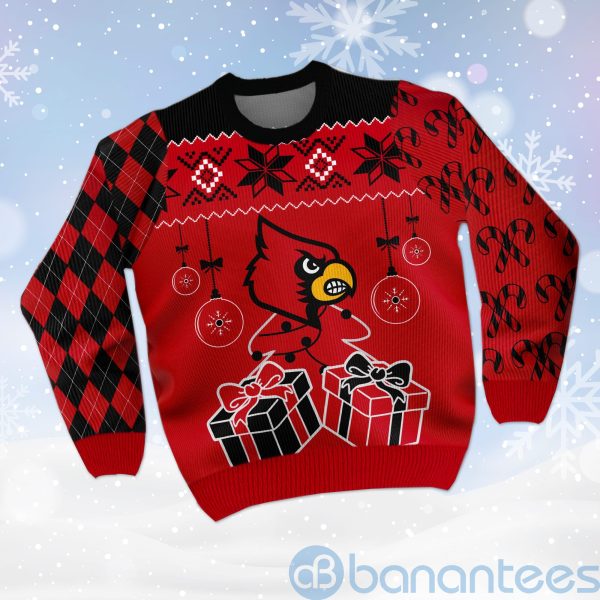 Louisville Cardinals Funny Ugly Christmas 3D Sweater Product Photo