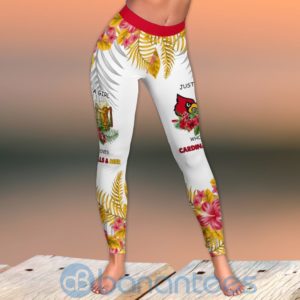Louisville Cardinals Girl Leggings And Criss Cross Tank Top For Women Product Photo