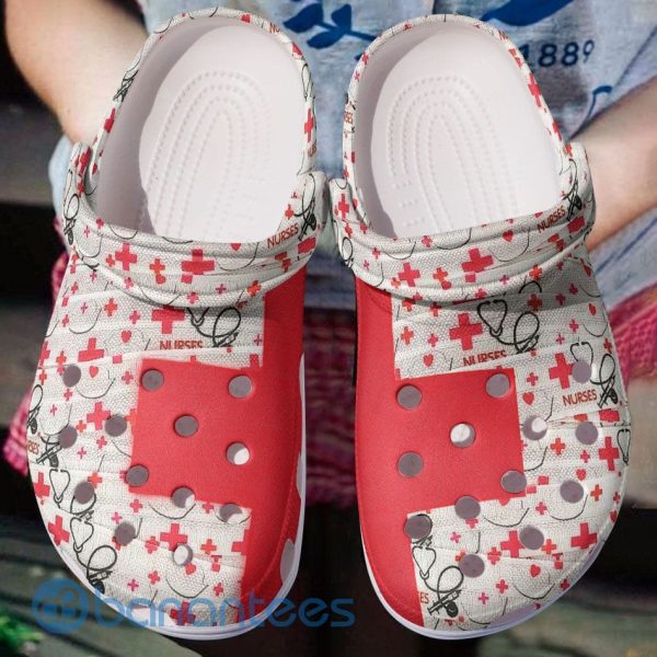 Love For Nurse Icons Pattern Clog Shoes For Men And Women