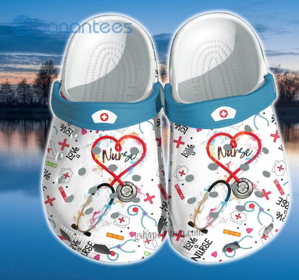 Love Nurse World Medical Icons Pattern Clog Shoes For Men And Women