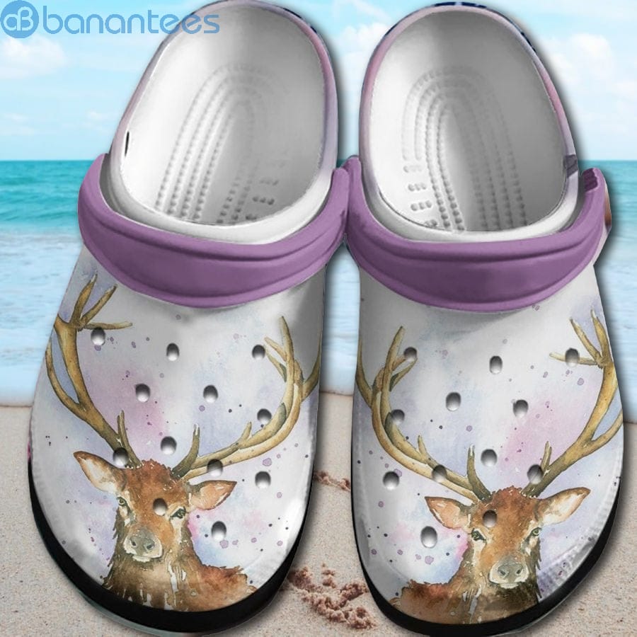 Lovely Deer In The Magic World Watercolor Clog Shoes For Men And Women