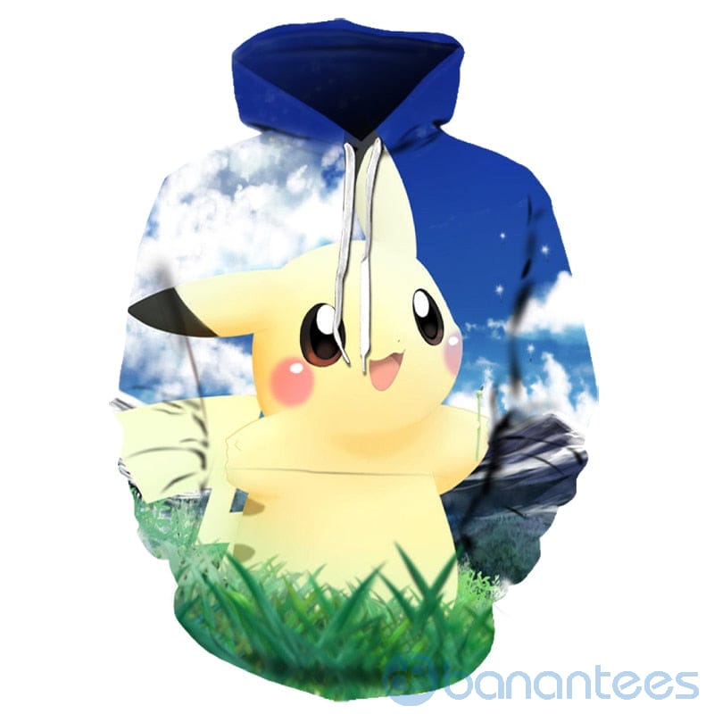 Lovely Pikachiu Pokemon All Over Printed 3D Hoodie